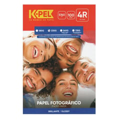 GENERICO - K-PEL Papel foto Brillante 230 grm X 100 hojas 4R JUMBO