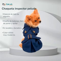 CAT OH - Ropa para perro Chaqueta inspector peludo XL