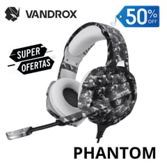 GENERICO - AUDIFONO GAMING VANDROX PHANTOM CAMUFLADO RGB