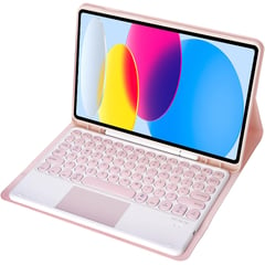 FUNDAANTIGOLPES - Funda con Teclado para Tablet Samsung Tab A9 PLUS 11 Rosado