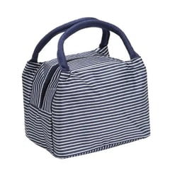 TENNZO - Lonchera Térmica Fiambrera Portátil Impermeable Rayas Azul Marino