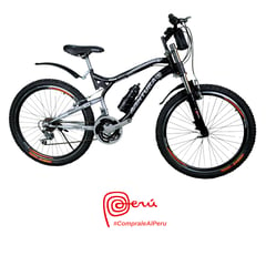 AVENTURA - Bicicleta Telescópica 26’’-Unisex-Negro-Plomo