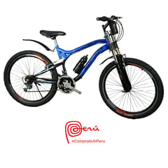 AVENTURA - Bicicleta Telescópica 26’’-Unisex-Negro-Azul