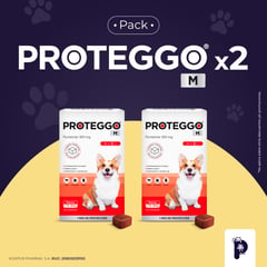 PROTEGGO - M (10 – 20 kg.) ANTIPULGAS PARA PERROS PACK X 2