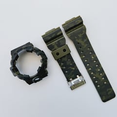 GENERICO - Correa Repuesto + Bisel para CASIO G-SHOCK GA-700 - Camuflado