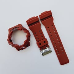 GENERICO - Correa Repuesto + Bisel para CASIO G-SHOCK GA-700 - Rojo