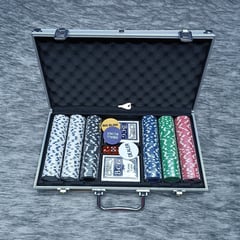 POKER - Set de Profesional Equipo completo Baraja y 300 FICHAS