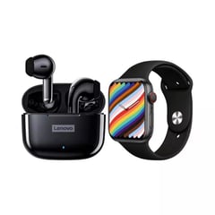 Audífonos Bluetooth LP40 PRO y Smartwatch Negro T900 Pro Max