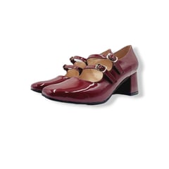 LB LIBBY CALZADOS Y ACCESORIOS - ZAPATOS MARY JANE COLOR VINO CHAROL