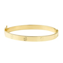 GENERICO - Pulsera Love Cartier De Plata Con Lámina de Oro de 18K