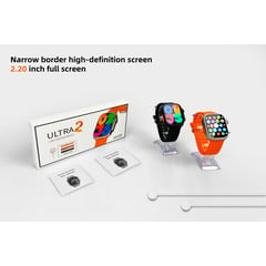 TENNZO - Smartwatch HU05 Ultra 2 - 3 Correas (Rosado, naranja y negro)