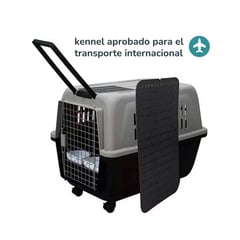 GENERICO - Kennel Transportador Negro L80 Piso Impermeable Mediano