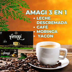 GENERICO - AMAGI 3 EN 1 CAFÉ CON MORINGA - MULTIVITAMINICO 17 STICKS