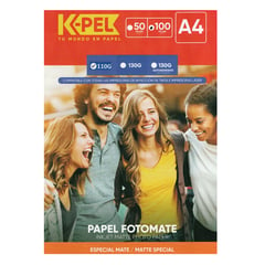 GENERICO - K-PEL Papel Foto Mate Especial 110 grm X 100 hojas A4