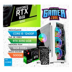 INTEL - Computadora PC Gamer Core i5 12400F + RAM 16GB + SSD 500GB + VIDEO RTX 3050