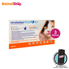 REVOLUTION - Plus 3 Un Naranja Felinos 2.5-5Kg