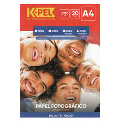 GENERICO - K-PEL Papel Foto Autoadhesivo Brillante 135 g X 20 hojas A4