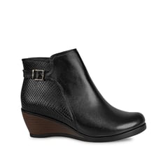 VIALE - Botin Derby Casual Mujer Cuero Negro