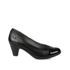 VIALE - Zapato Reina Mujer Cuero Negro