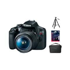 CANON - Camara EOS T7 + Lente 18-55mm IS II + Tripode + Est + Mem64GB