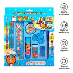 CC GROUP - Set de Útiles Para Niños - Niñas Azul