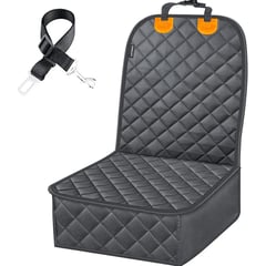 PROTECH - Protector Plegable Negro para Asiento Delantero de Mascotas