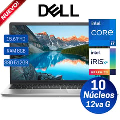 DELL - Laptop Inspiron 3520 15.6" FHD IPS, Core i7-1255U- 12va Gen, Ram 8GB, 512GB SSD, Free Dos