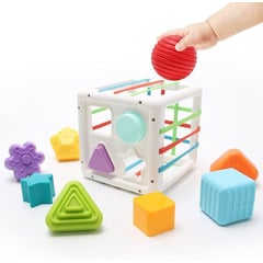 HUANGER - CUBO SENSORIAL CON ENCAJE Y LIGAS