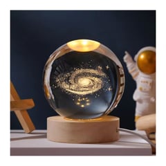 GENERICO - Lampara 3D Esfera Galaxia con 6 Luces Led e Interruptor