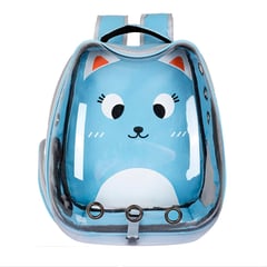 IMPORTADO - Mochila Transportador para Mascotas - Gatito Celeste