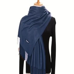 GENERICO - Maxi Bufandas Azul Cashmere Pashmina - Miden 180x70cms