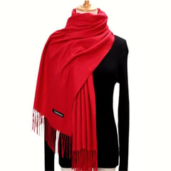 GENERICO - Maxi Bufandas Rojo Cashmere Pashmina - Miden 180x70cms