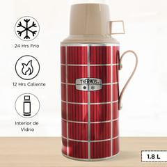 THERMOS - Termo de Bebida para Hogar ESCOCÉS 1.8 Lt Rojo