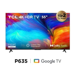 TCL - Televisor TCL 55 Pulg. LED Smart Google TV UHD 4K 55P635