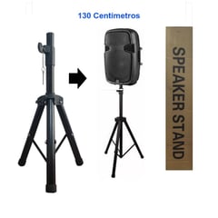 GENERICO - Tripode Soporte Para Parlante Altura 130 Cm Ajustable Negro