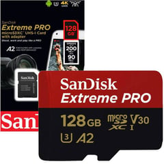 SANDISK - Memoria MICRO SD EXTREME PRO 128GB de 200mbs