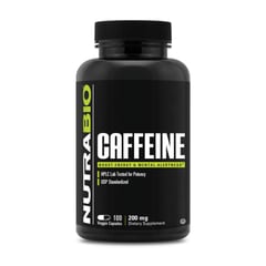 NUTRABIO - Cafeína 200mg - 100 cápsulas