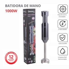 Dessini Italy - Batidora Manual Dessini 1000W con Velocidad Infinita Regulable