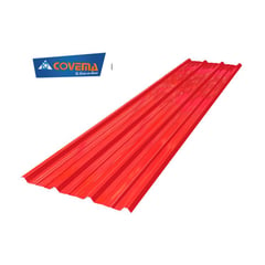 COVEMA - Techo Aluzinc TR4 Rojo - 1.08 mts x 3.60 mts x 0.30 mm