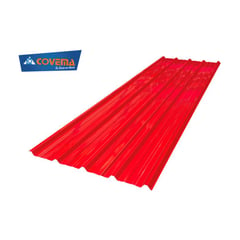 COVEMA - Techo Aluzinc TR5 Rojo - 1.08 mts x 6.00 mts x 0.30 mm