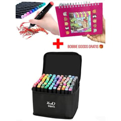 GENERICO - Plumones Touch Set de 80 + Bobbie Goods Libro para colorear