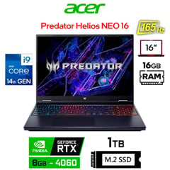 ACER - PREDATOR HELIOS NEO 16 - CORE I9 14900HX - 16GB RAM DDR5 - 1TB SSD - RTX 4060 8GB 16´´WUXGA