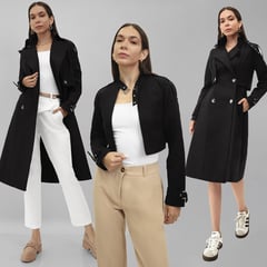 TEILOR - GABARDINA CON CROPPED MUJER