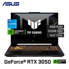 ASUS - Laptop TUF FX507ZC4-HN005 Intel Ci5 12500H RAM 8GB Disco 512GB SSD RTX 3050 4GB 15.6" FHD