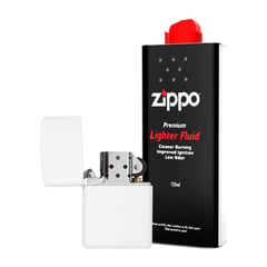 ZIPPO - Combo Encendedor Atomic Metálico y Líquido 125ml