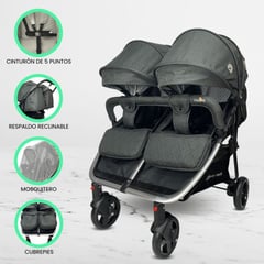 BABY HAPPY - Coche Mellicero para Bebés «SEVILLA» Black