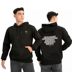 FEO STREETWEAR - Polera Clásica Hoodie Nubes Blancas cielo transparente