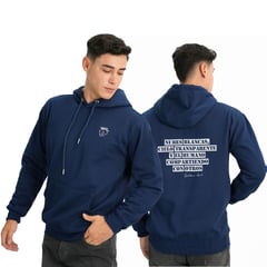 FEO STREETWEAR - Polera Clásica Hoodie Nubes Blancas cielo transparente