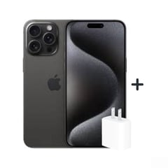 APPLE - iPhone 15 Pro Max 256GB CHIP FISICO - Titanio Negro + CARGADOR 20w
