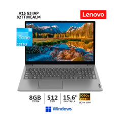 LENOVO - Laptop V15 G3 IAP i3-1215U 8Gb Ram 512Gb SSD 156” FHD Wind 82TT00EALM